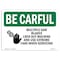 Signmission OSHA CAREFUL Multiple Saw Blades Lock Out 14in X 10in Rigid Plastic, 10" W, 14" L, Landscape OS-BC-P-1014-L-10073 - alternate 1